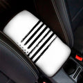 White And Black USA Flag Print Car Center Console Cover