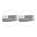 White And Black USA Flag Print Car Coasters