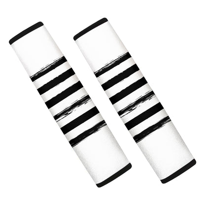 White And Black USA Flag Print Car Seat Belt Covers