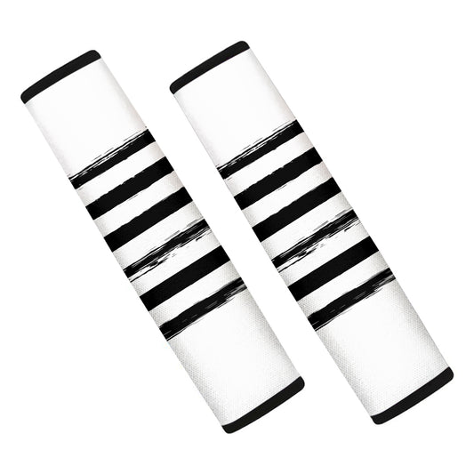 White And Black USA Flag Print Car Seat Belt Covers