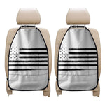 White And Black USA Flag Print Car Seat Organizers