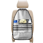 White And Black USA Flag Print Car Seat Organizers