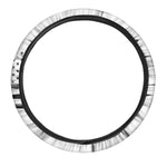 White And Black USA Flag Print Car Steering Wheel Cover