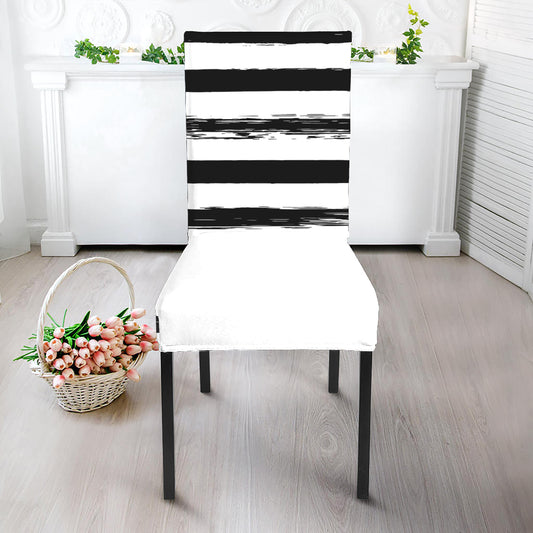 White And Black USA Flag Print Dining Chair Slipcover