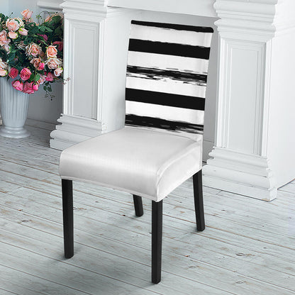 White And Black USA Flag Print Dining Chair Slipcover