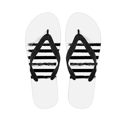 White And Black USA Flag Print Flip Flops