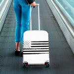 White And Black USA Flag Print Luggage Cover