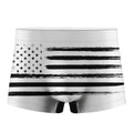 White And Black USA Flag Print Men's Boxer Briefs