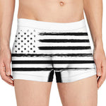 White And Black USA Flag Print Men's Boxer Briefs