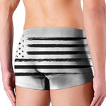 White And Black USA Flag Print Men's Boxer Briefs
