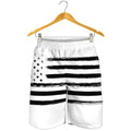 White And Black USA Flag Print Men's Shorts