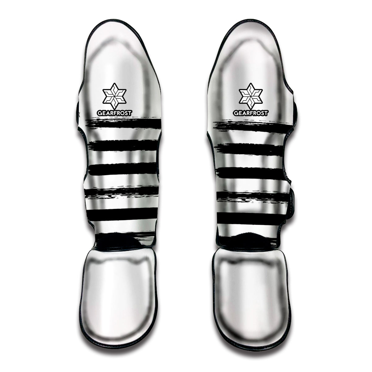 White And Black USA Flag Print Muay Thai Shin Guard