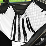 White And Black USA Flag Print Pet Car Back Seat Cover