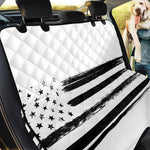 White And Black USA Flag Print Pet Car Back Seat Cover
