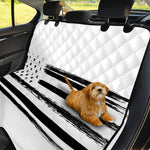 White And Black USA Flag Print Pet Car Back Seat Cover