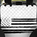 White And Black USA Flag Print Pet Car Back Seat Cover