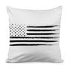 White And Black USA Flag Print Pillow Cover