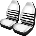 White And Black USA Flag Print Universal Fit Car Seat Covers