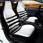 White And Black USA Flag Print Universal Fit Car Seat Covers