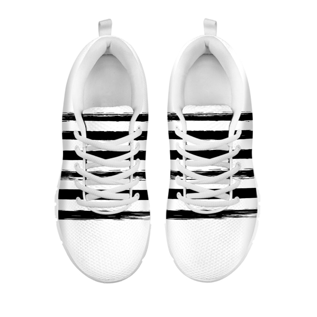 White And Black USA Flag Print White Sneakers