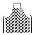 White And Black Vinyl Pattern Print Apron