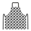 White And Black Vinyl Pattern Print Apron