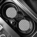 White And Black Vinyl Pattern Print Car Coasters