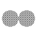 White And Black Vinyl Pattern Print Car Coasters