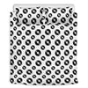 White And Black Vinyl Pattern Print Duvet Cover Bedding Set