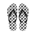 White And Black Vinyl Pattern Print Flip Flops