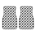 White And Black Vinyl Pattern Print Front Car Floor Mats