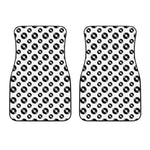 White And Black Vinyl Pattern Print Front Car Floor Mats