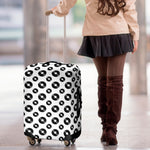 White And Black Vinyl Pattern Print Luggage Cover