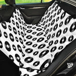 White And Black Vinyl Pattern Print Pet Car Back Seat Cover