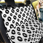 White And Black Vinyl Pattern Print Pet Car Back Seat Cover