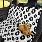 White And Black Vinyl Pattern Print Pet Car Back Seat Cover