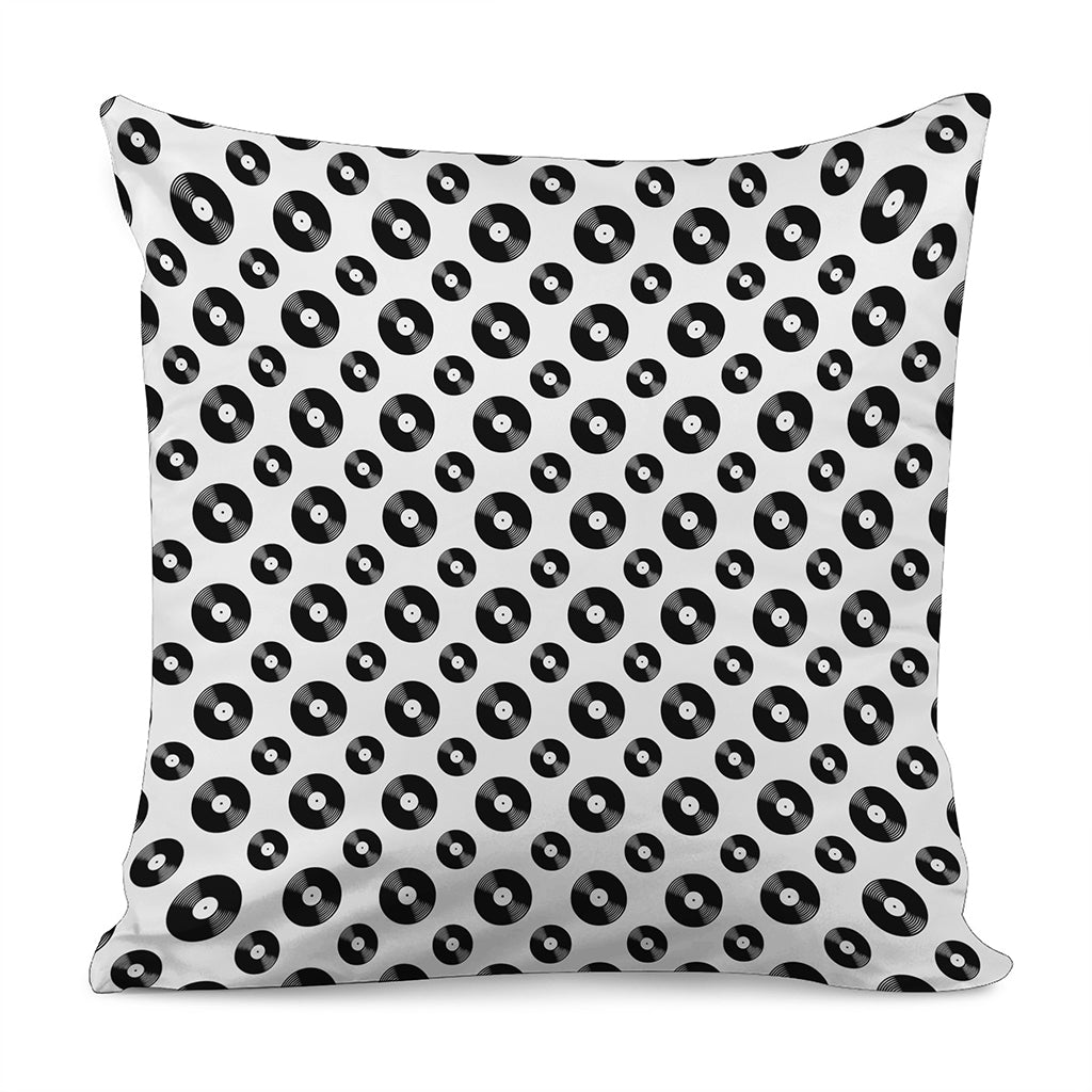 White And Black Vinyl Pattern Print Pillow Cover