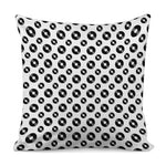 White And Black Vinyl Pattern Print Pillow Cover