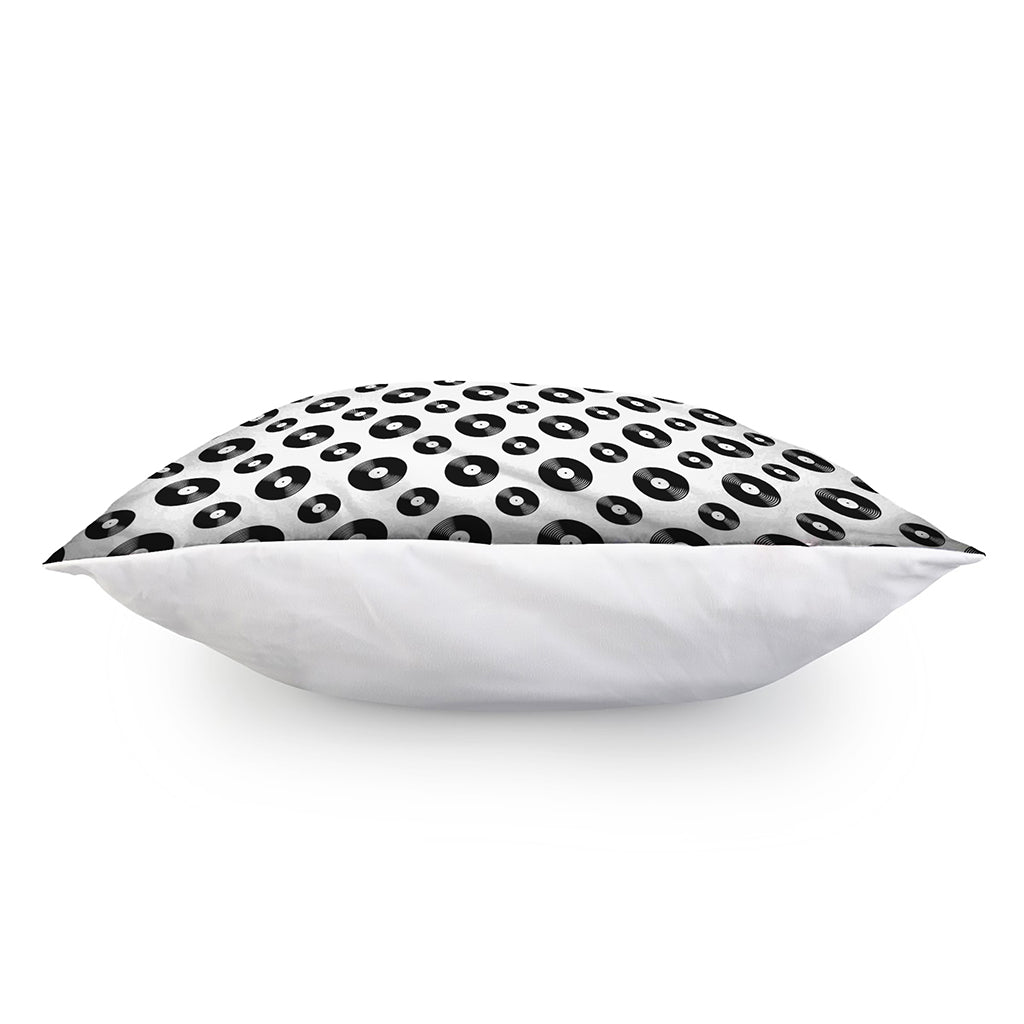 White And Black Vinyl Pattern Print Pillow Cover