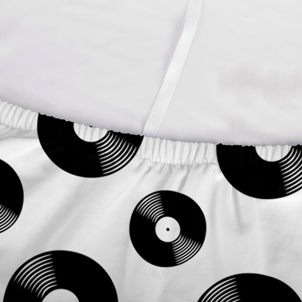 White And Black Vinyl Pattern Print Sofa Cover