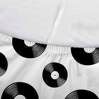 White And Black Vinyl Pattern Print Sofa Cover