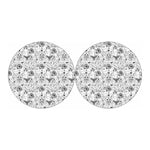 White And Black Wicca Magical Print Car Coasters