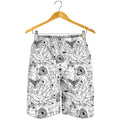 White And Black Wicca Magical Print Men's Shorts