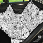 White And Black Wicca Magical Print Pet Car Back Seat Cover