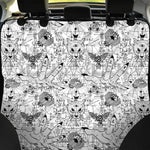 White And Black Wicca Magical Print Pet Car Back Seat Cover