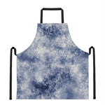 White And Blue Acid Wash Tie Dye Print Apron