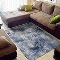 White And Blue Acid Wash Tie Dye Print Floor Mat