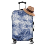 White And Blue Acid Wash Tie Dye Print Luggage Cover