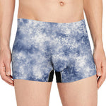 White And Blue Acid Wash Tie Dye Print Men's Boxer Briefs