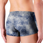 White And Blue Acid Wash Tie Dye Print Men's Boxer Briefs